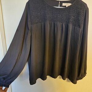 LOFT Women's Elegant Black Blouse